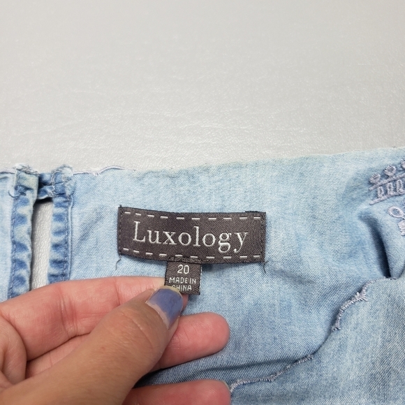 Luxology light blue chambray dress women's plus size 20 - Picture 7 of 13